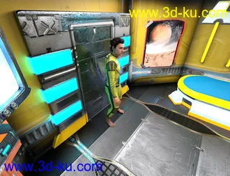 3D打印模型Retrospace Personal Quarters Scene Kit的图片