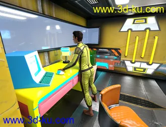 3D打印模型Retrospace Personal Quarters Scene Kit的图片