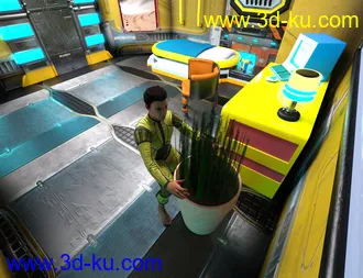 Retrospace Personal Quarters Scene Kit模型的图片21