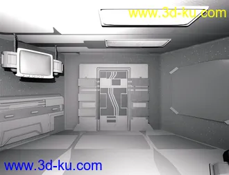 3D打印模型Retrospace Personal Quarters Scene Kit的图片