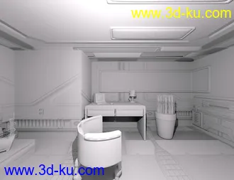 3D打印模型Retrospace Personal Quarters Scene Kit的图片