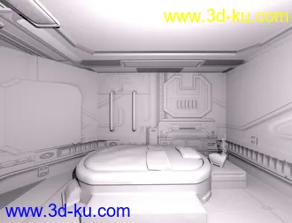 3D打印模型Retrospace Personal Quarters Scene Kit的图片
