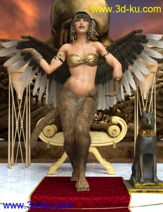 3D打印模型Riddle Poses for Sphinx For Genesis 8 Female的图片