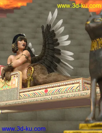 3D打印模型Riddle Poses for Sphinx For Genesis 8 Female的图片