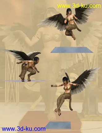3D打印模型Riddle Poses for Sphinx For Genesis 8 Female的图片