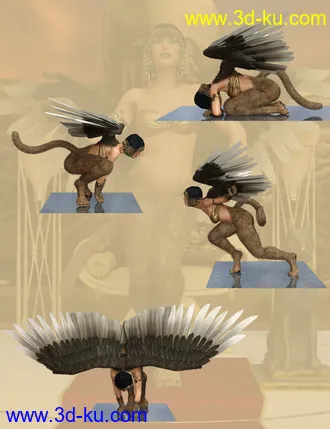 3D打印模型Riddle Poses for Sphinx For Genesis 8 Female的图片