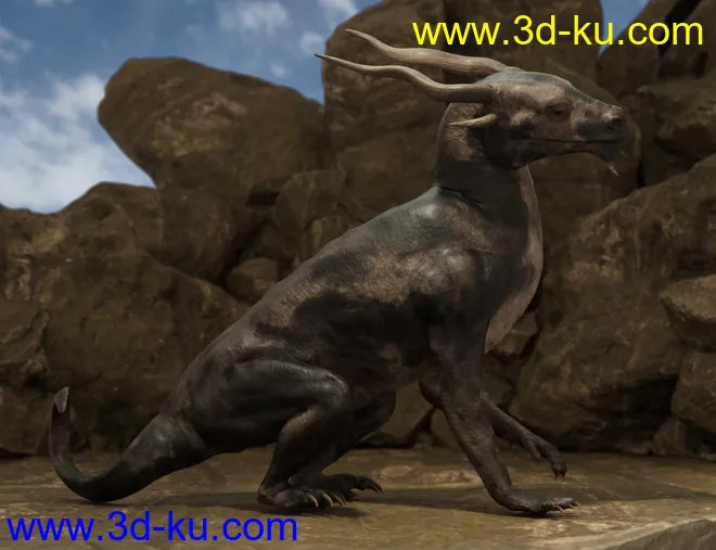 Riding Dragon for Dragon 3 with dForce Hair模型的图片4