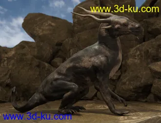 3D打印模型Riding Dragon for Dragon 3 with dForce Hair的图片
