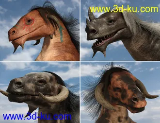 3D打印模型Riding Dragon for Dragon 3 with dForce Hair的图片