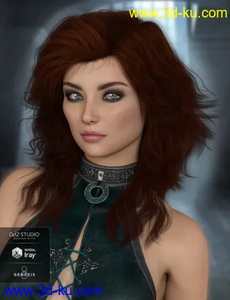 3D打印模型Robin Hair for Genesis 8 Female(s)的图片
