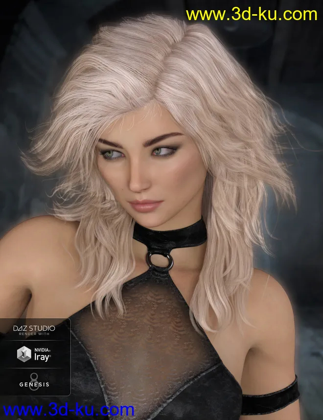 Robin Hair for Genesis 8 Female(s)模型的图片8