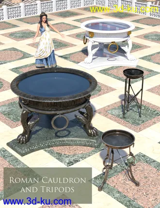 3D打印模型Roman Cauldron and Tripods的图片