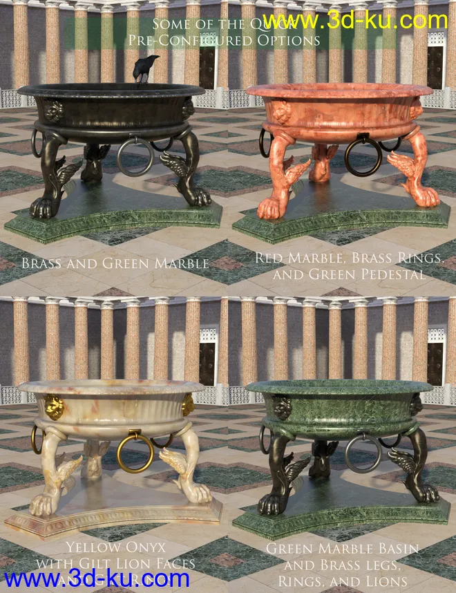 Roman Cauldron and Tripods模型的图片4