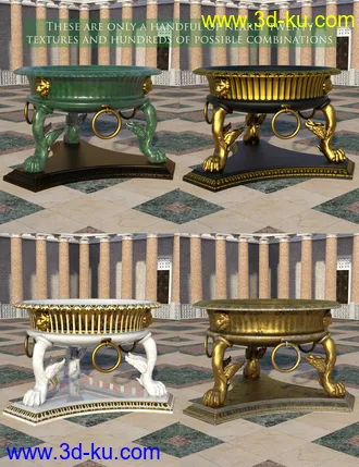 3D打印模型Roman Cauldron and Tripods的图片
