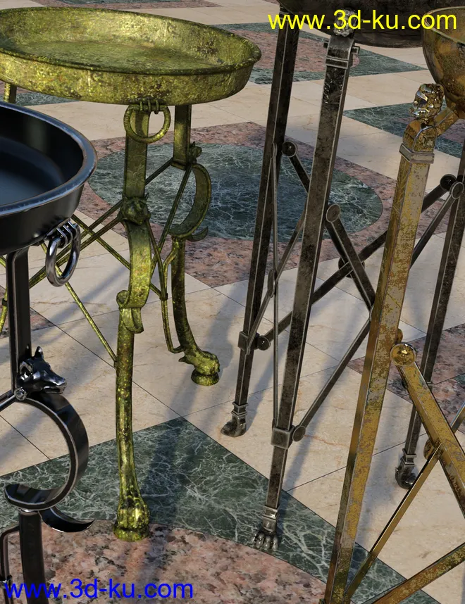 Roman Cauldron and Tripods模型的图片9