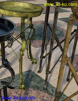 3D打印模型Roman Cauldron and Tripods的图片