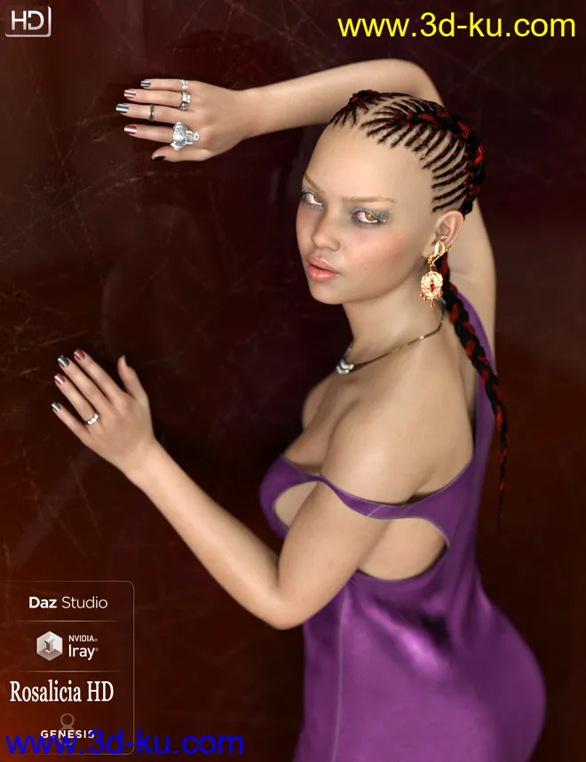Rosalicia HD For Genesis 8 Female模型的图片3