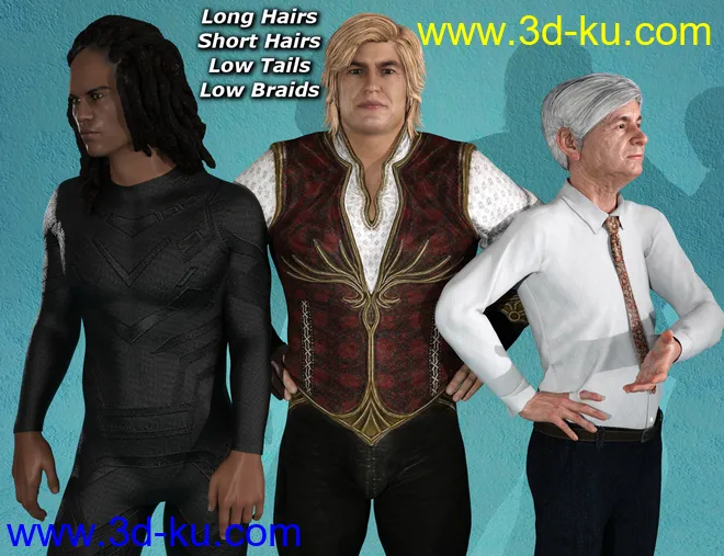 RSSY Hair Converter from Genesis 2 Male to Genesis 8 Male模型的图片2