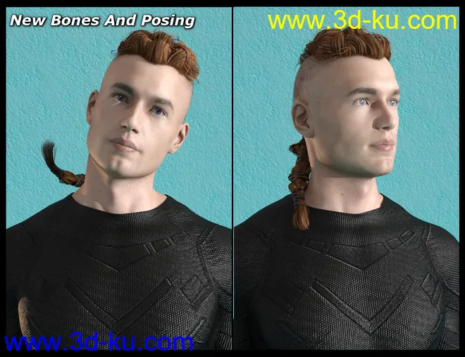 RSSY Hair Converter from Genesis 2 Male to Genesis 8 Male模型的图片4