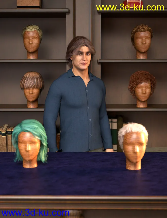 RSSY Hair Converter from Michael 4 to Genesis 8 Male模型的图片1