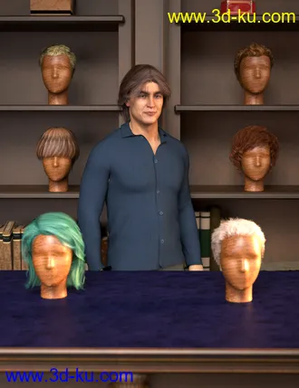 3D打印模型RSSY Hair Converter from Michael 4 to Genesis 8 Male的图片