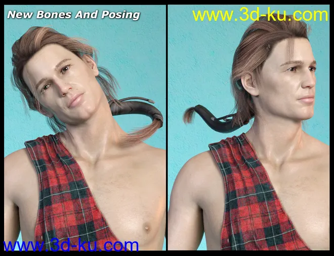 RSSY Hair Converter from Michael 4 to Genesis 8 Male模型的图片7