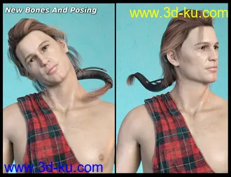3D打印模型RSSY Hair Converter from Michael 4 to Genesis 8 Male的图片