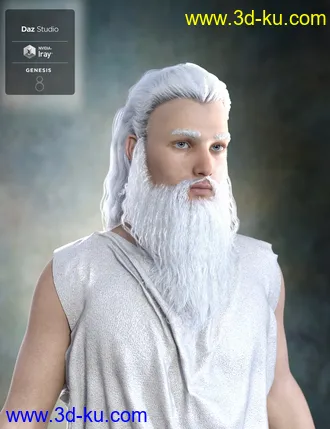 3D打印模型Ryanno Hair and Beard Set for Genesis 8 Male的图片