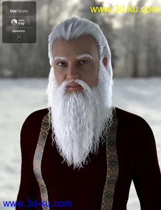 3D打印模型Ryanno Hair and Beard Set for Genesis 8 Male的图片