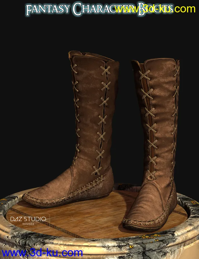 S3D FC Boots for Genesis 3 and 8 Female(s)模型的图片3