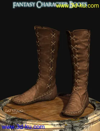 3D打印模型S3D FC Boots for Genesis 3 and 8 Female(s)的图片