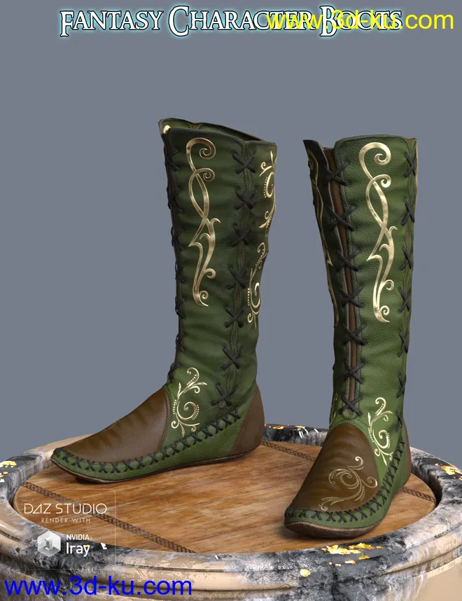 S3D FC Boots for Genesis 3 and 8 Female(s)模型的图片7