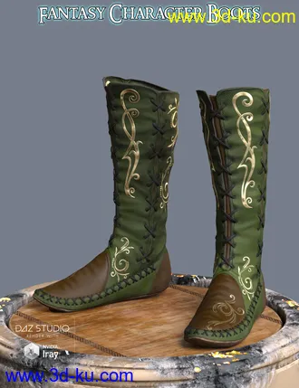 3D打印模型S3D FC Boots for Genesis 3 and 8 Female(s)的图片