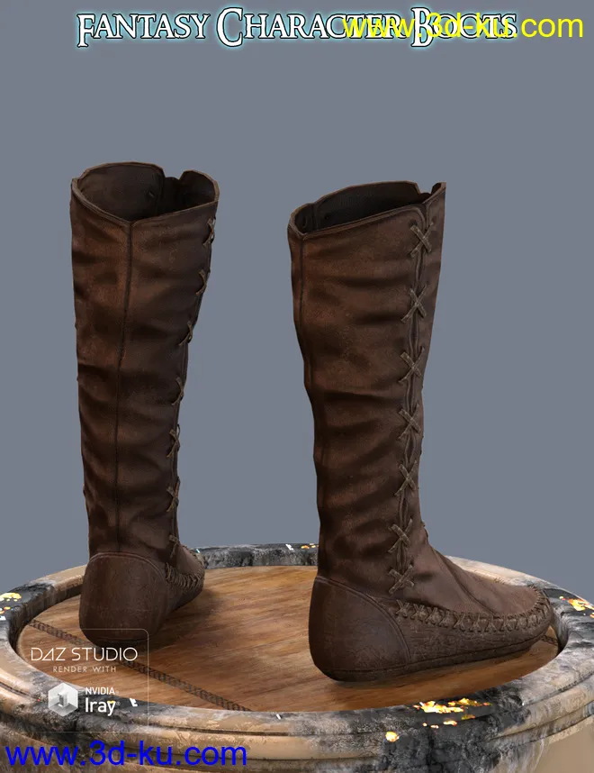 S3D FC Boots for Genesis 3 and 8 Female(s)模型的图片10