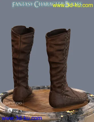 3D打印模型S3D FC Boots for Genesis 3 and 8 Female(s)的图片