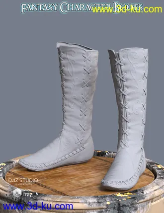 3D打印模型S3D FC Boots for Genesis 3 and 8 Female(s)的图片