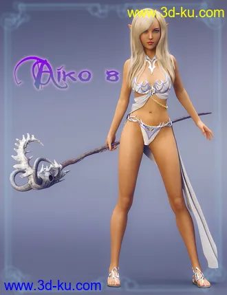 3D打印模型S3D Magic Staffs and Poses for Aiko 8 and Genesis 8 Female(s)的图片