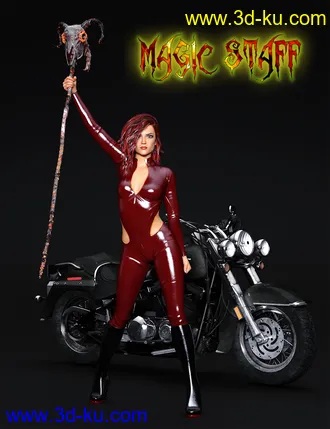 3D打印模型S3D Magic Staffs and Poses for Aiko 8 and Genesis 8 Female(s)的图片