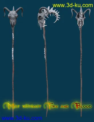 3D打印模型S3D Magic Staffs and Poses for Aiko 8 and Genesis 8 Female(s)的图片