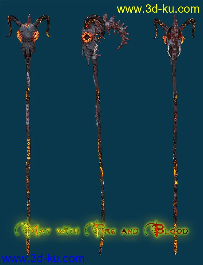 S3D Magic Staffs and Poses for Aiko 8 and Genesis 8 Female(s)模型的图片6
