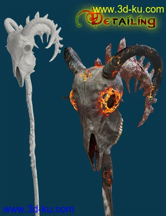 3D打印模型S3D Magic Staffs and Poses for Aiko 8 and Genesis 8 Female(s)的图片
