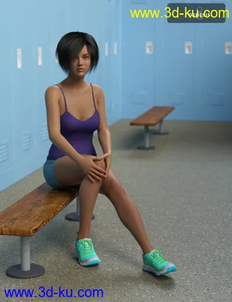 3D打印模型S3D Real Sneakers 4 for Genesis 3 and 8 Female(s)的图片