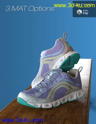 3D打印模型S3D Real Sneakers 4 for Genesis 3 and 8 Female(s)的图片