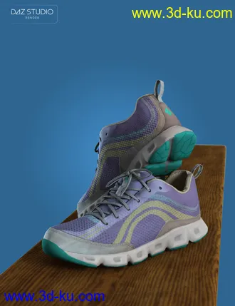 3D打印模型S3D Real Sneakers 4 for Genesis 3 and 8 Female(s)的图片