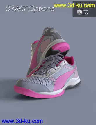 3D打印模型S3D Real Sneakers 5 for Genesis 3 and 8 Female(s)的图片