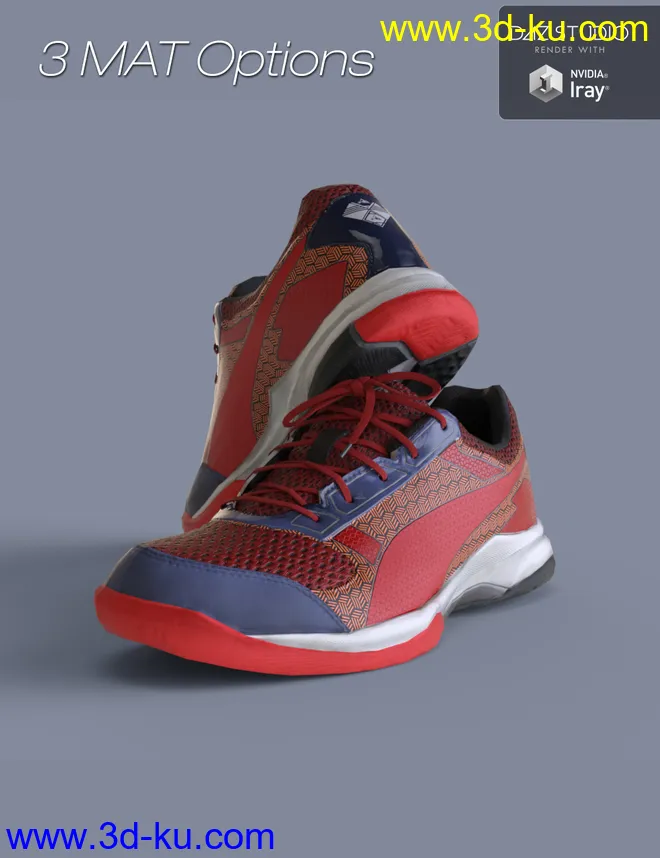 S3D Real Sneakers 5 for Genesis 3 and 8 Female(s)模型的图片5