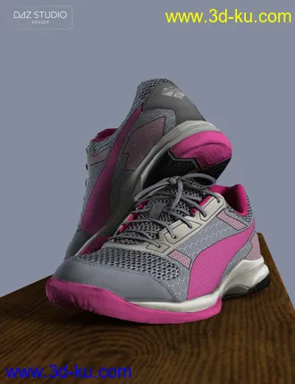 3D打印模型S3D Real Sneakers 5 for Genesis 3 and 8 Female(s)的图片