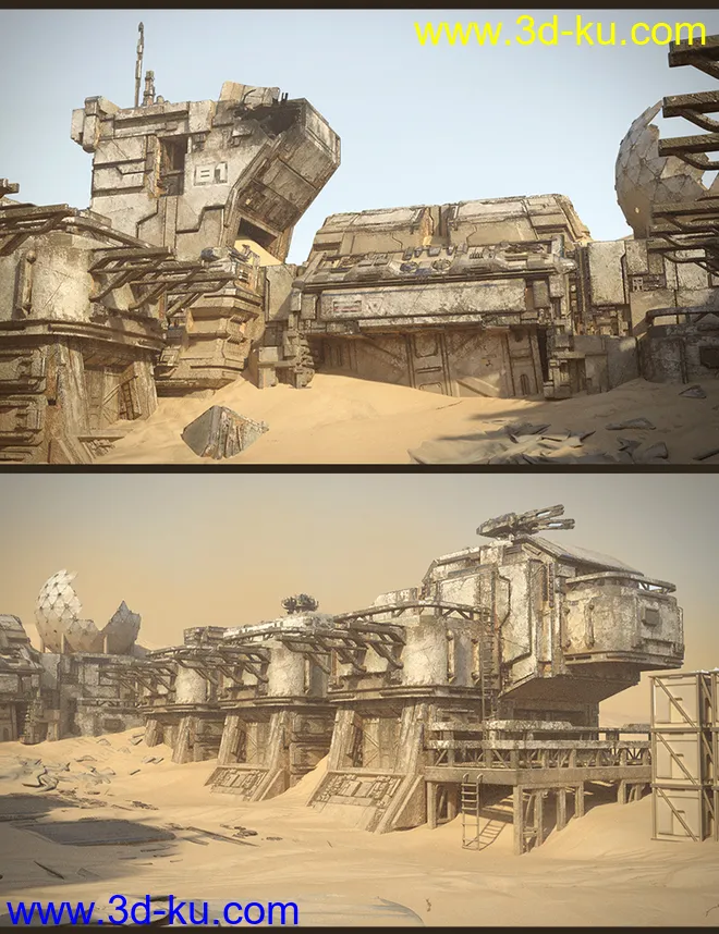 Sci-Fi Abandoned Outpost模型的图片1