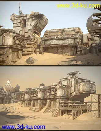 3D打印模型Sci-Fi Abandoned Outpost的图片