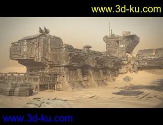 3D打印模型Sci-Fi Abandoned Outpost的图片